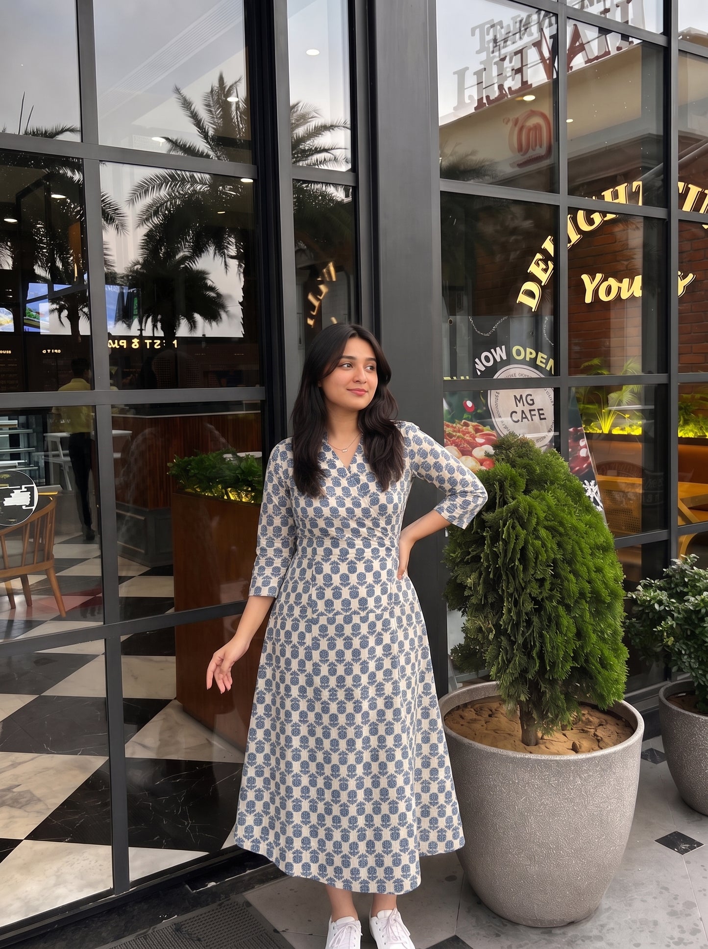 LADY BOSS DRESS BLUE