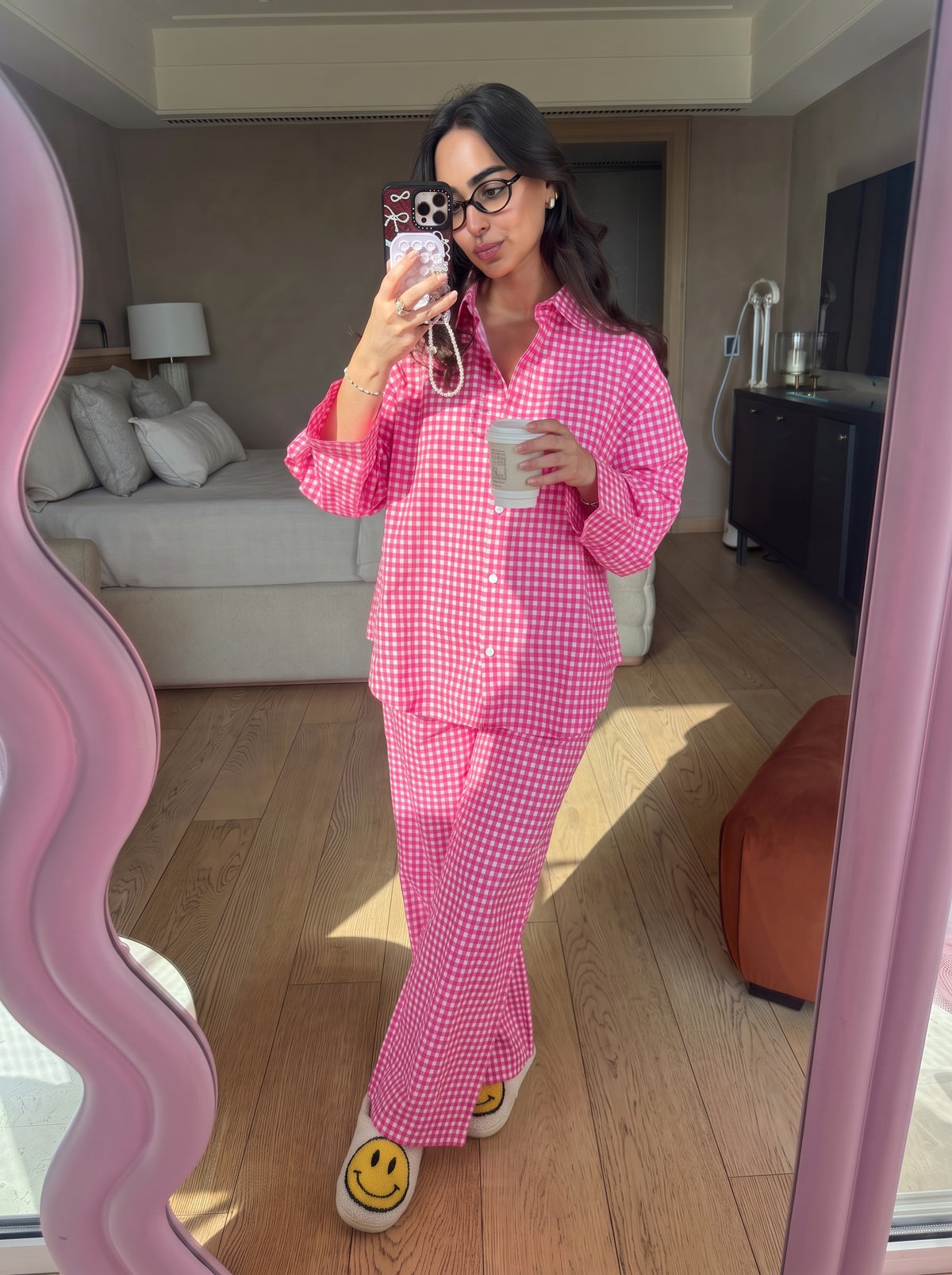 PINK GINGHAM CO-ORD SET