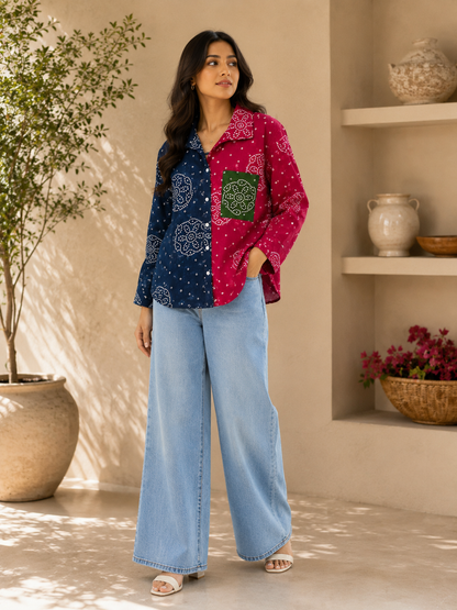 COLOURBLOCK BANDHANI SHIRT