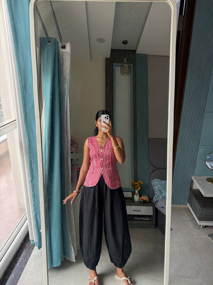 AURA VEST WITH BALOON PANTS Set