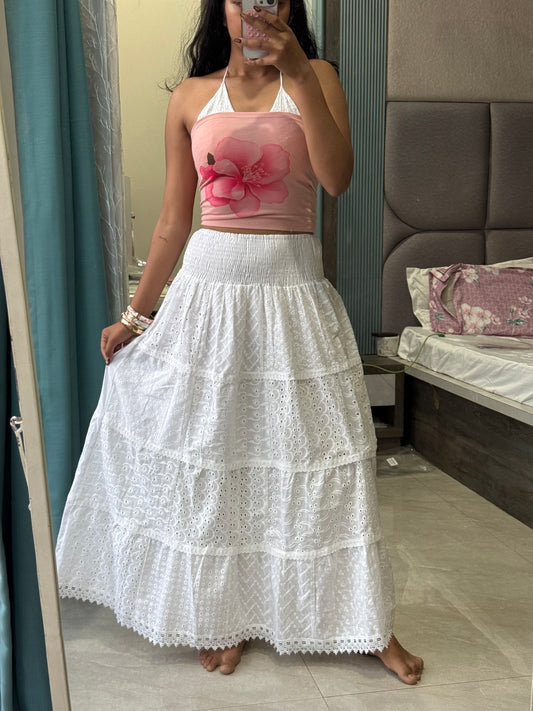 SCHIFFLI WHITE SKIRT