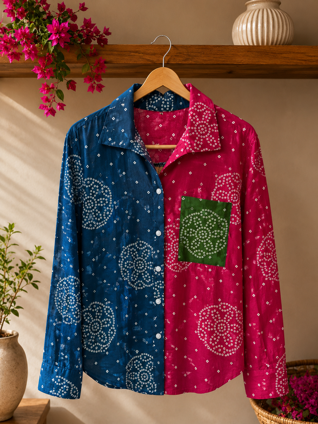 COLOURBLOCK BANDHANI SHIRT