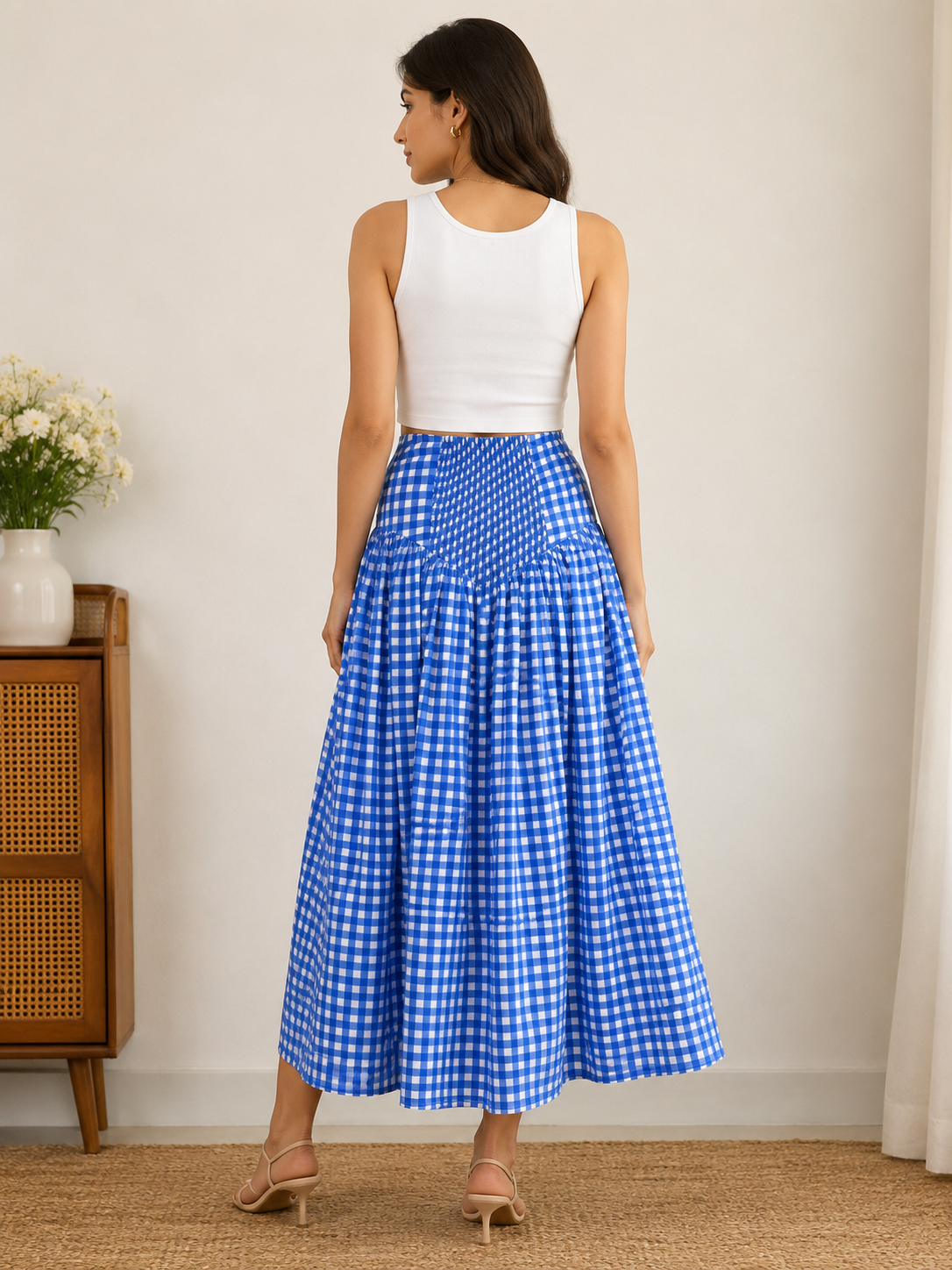 BLUE CORSET SKIRT