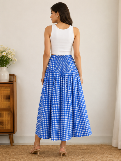 BLUE CORSET SKIRT