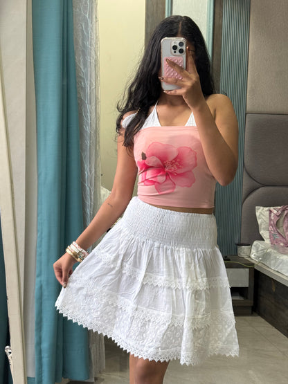 FAIRY WHITE MINI SKIRT