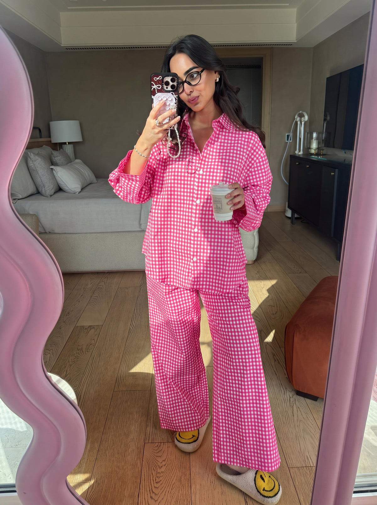 PINK GINGHAM CO-ORD SET