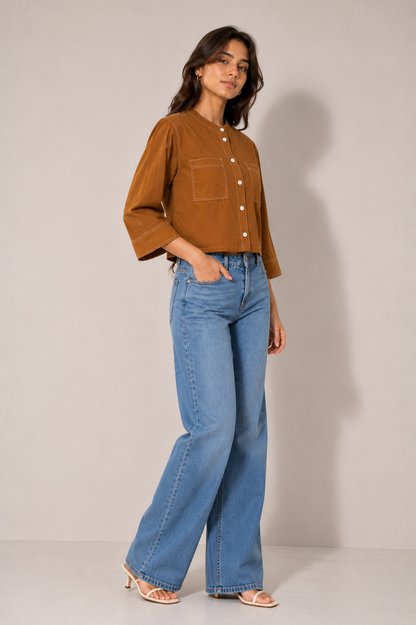 MAPLE UTILITY CROP SHIRT
