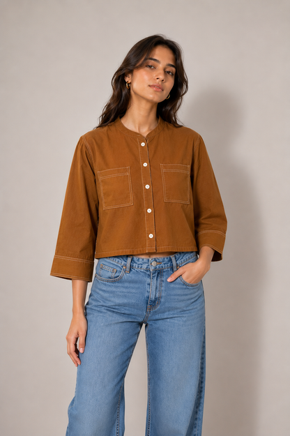 MAPLE UTILITY CROP SHIRT