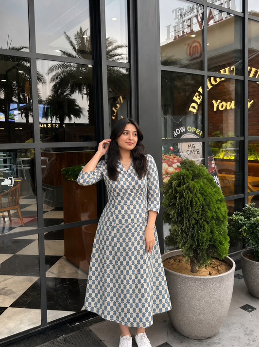 LADY BOSS DRESS BLUE