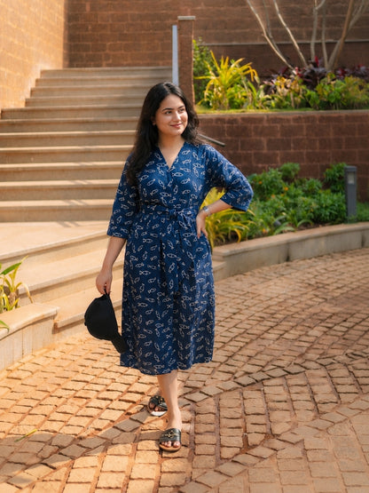 LADY BOSS DRESS PRINTED