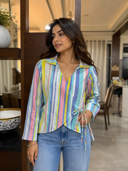 SORBET WRAP SHIRT