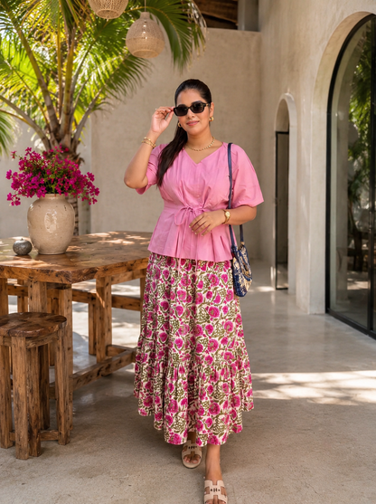 BLUSH SKIRT SET