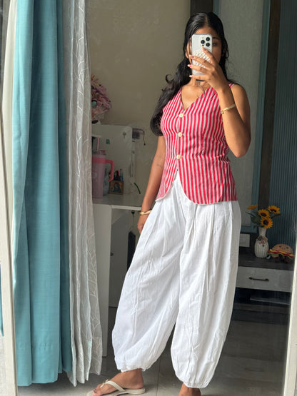 AURA VEST WITH BALOON PANTS Set