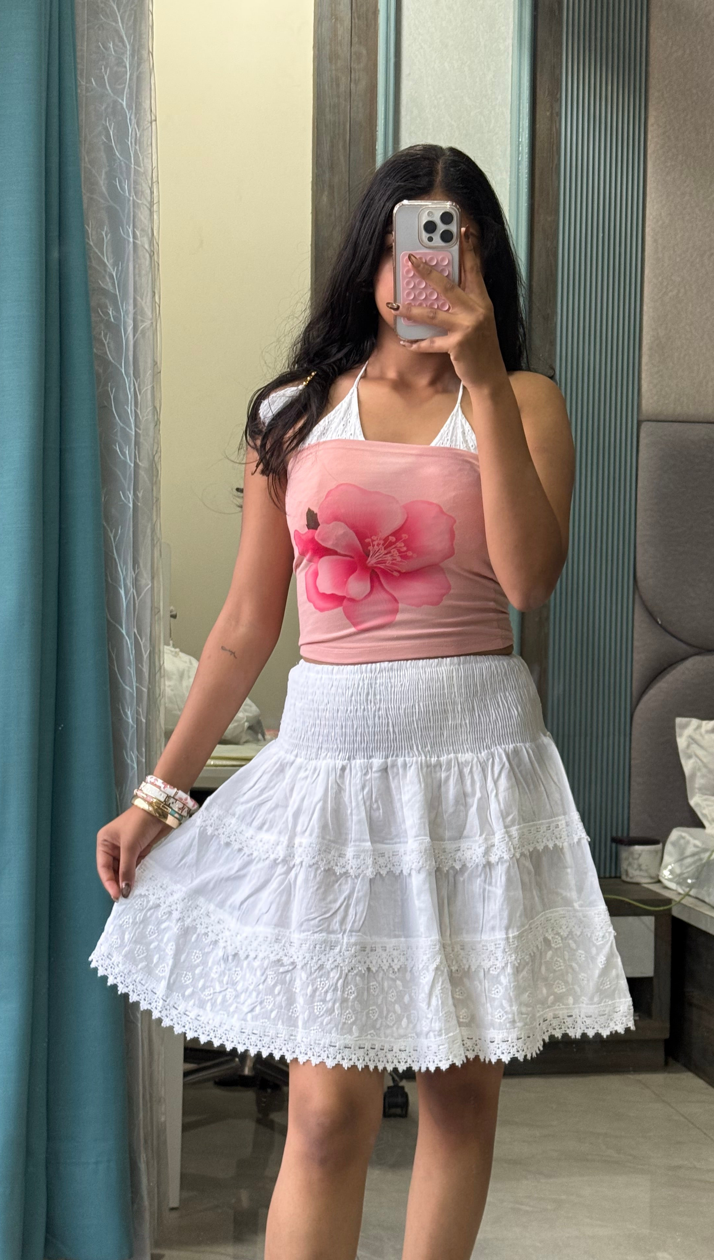 FAIRY WHITE MINI SKIRT