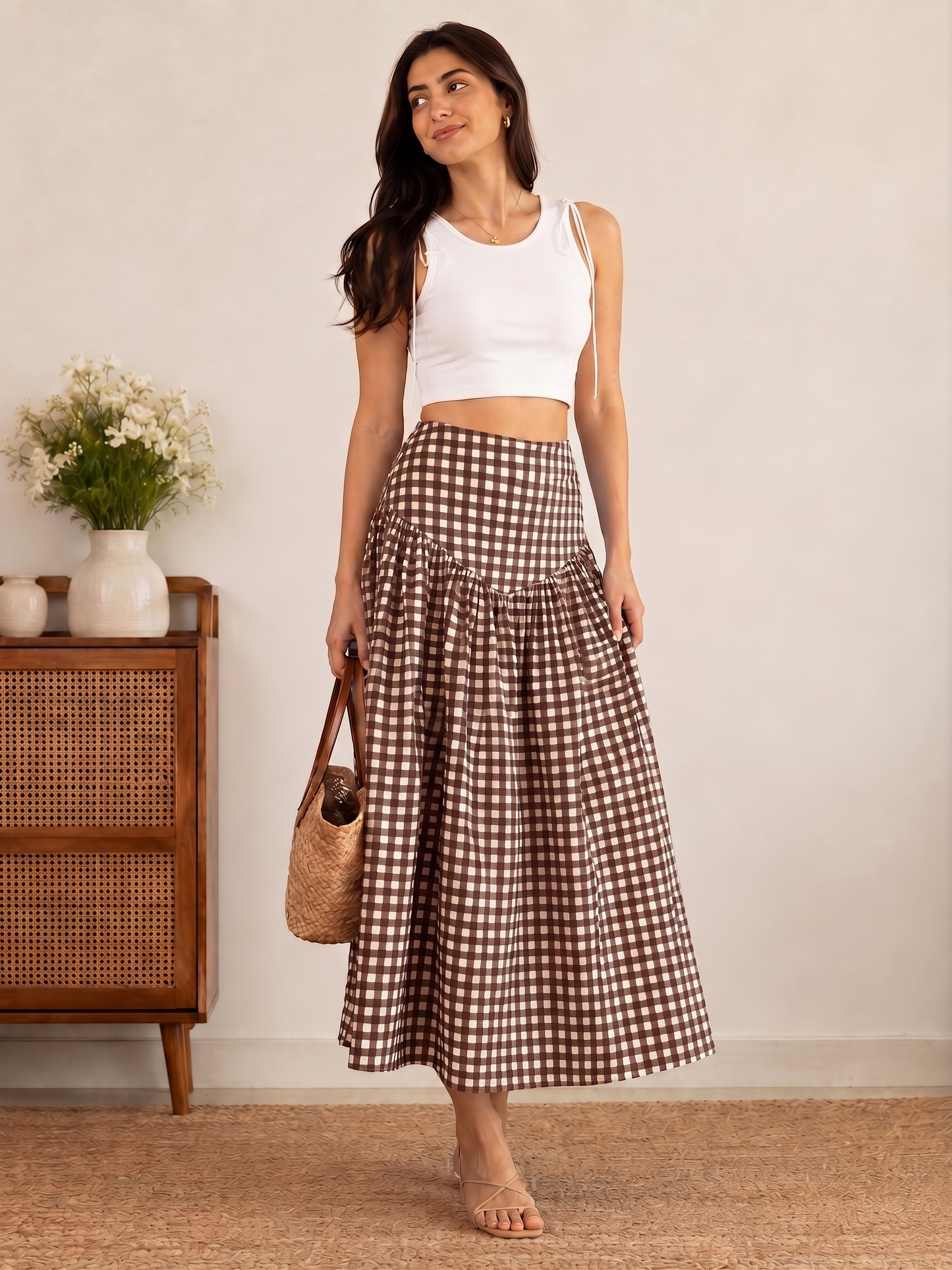 BROWN CORSET SKIRT