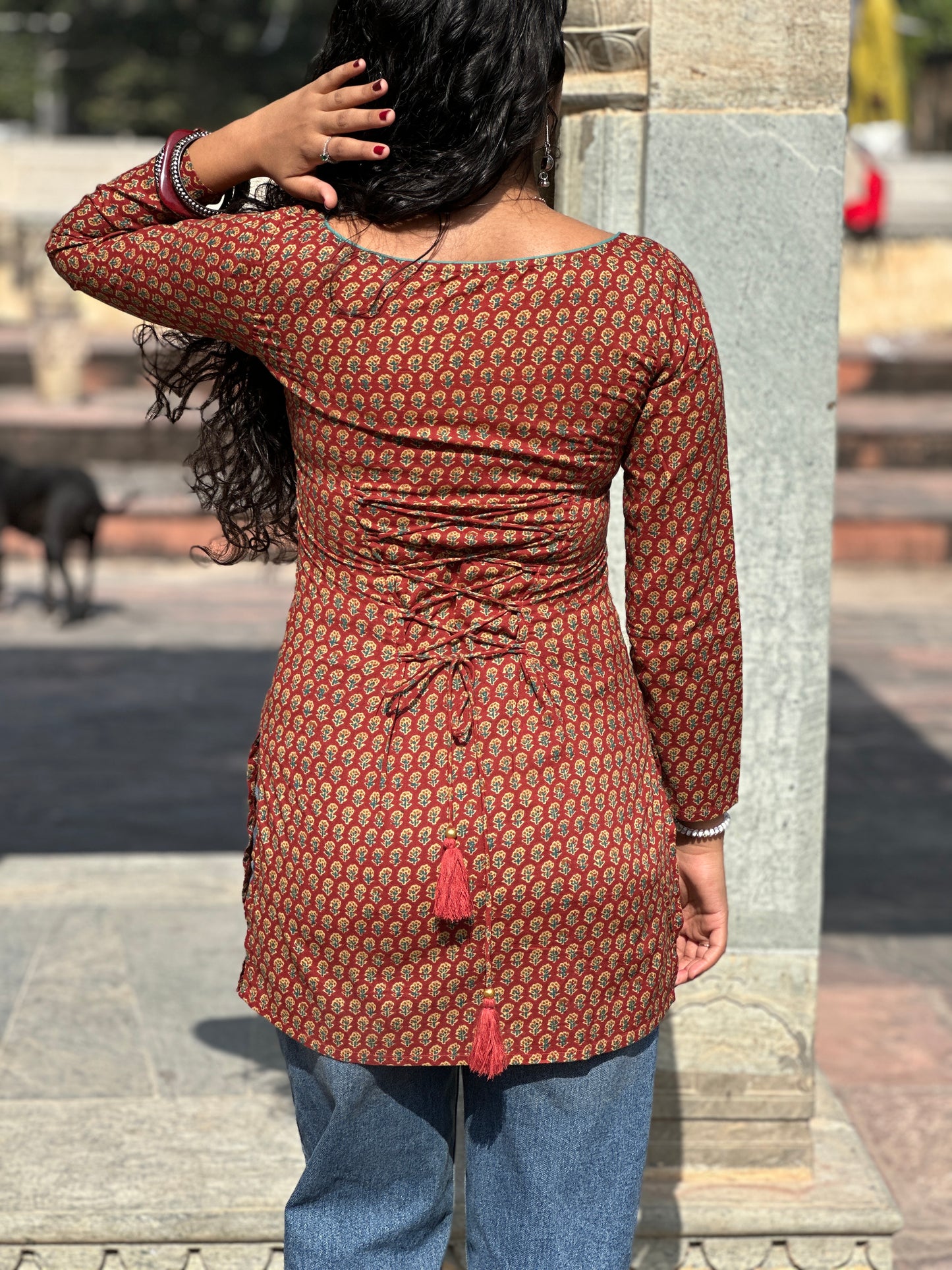 RUBY SQUARE NECK KURTI