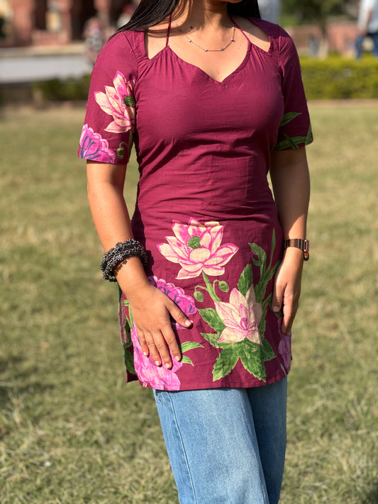 GULABOO FLOWER PRINT KURTI