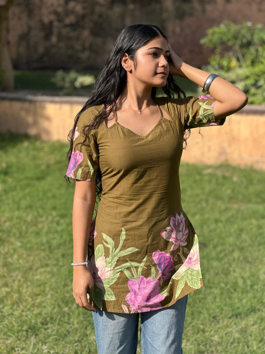 HEER FLOWER PRINT KURTI