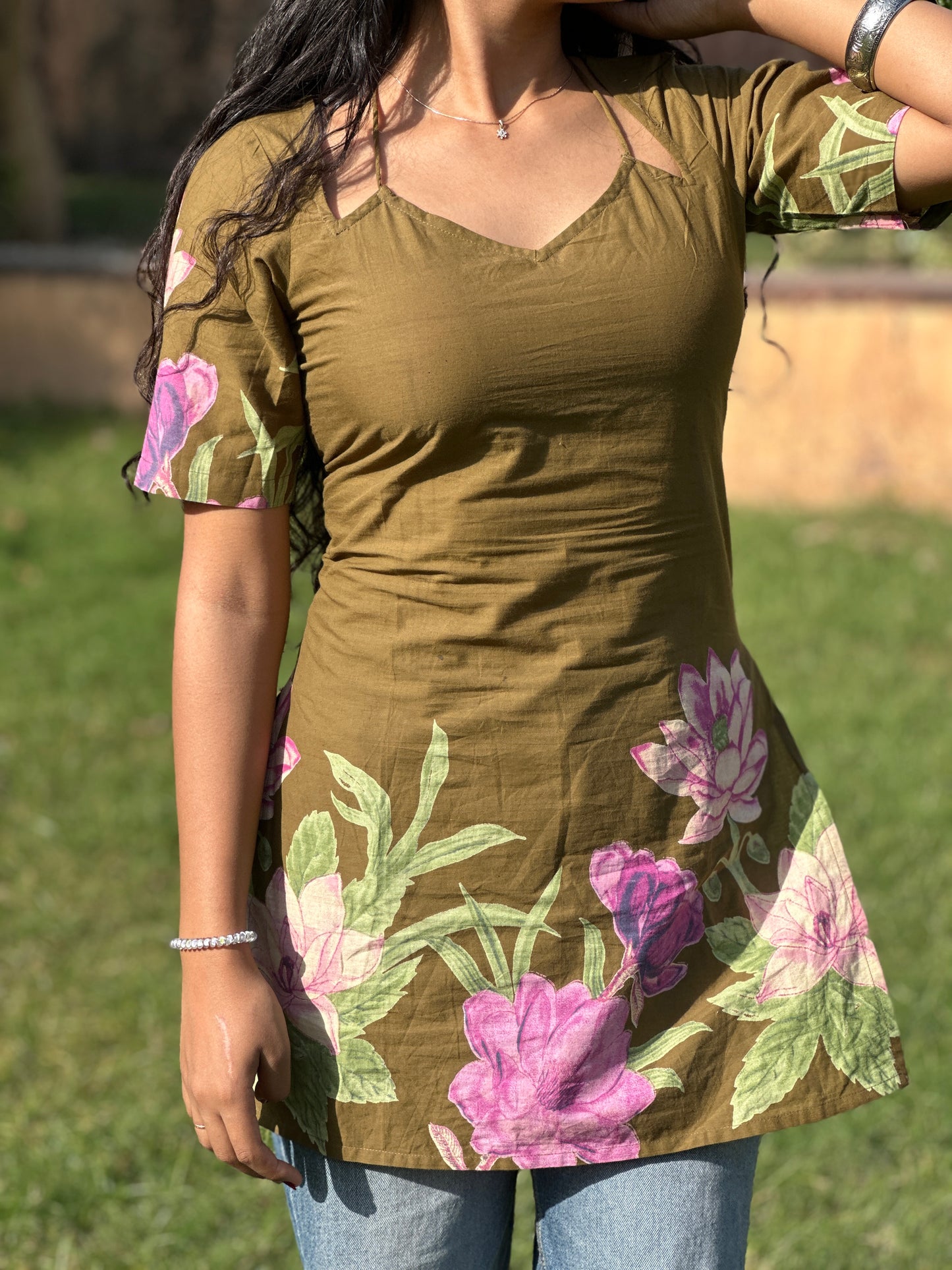 HEER FLOWER PRINT KURTI