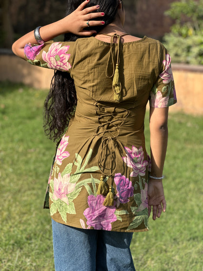 HEER FLOWER PRINT KURTI