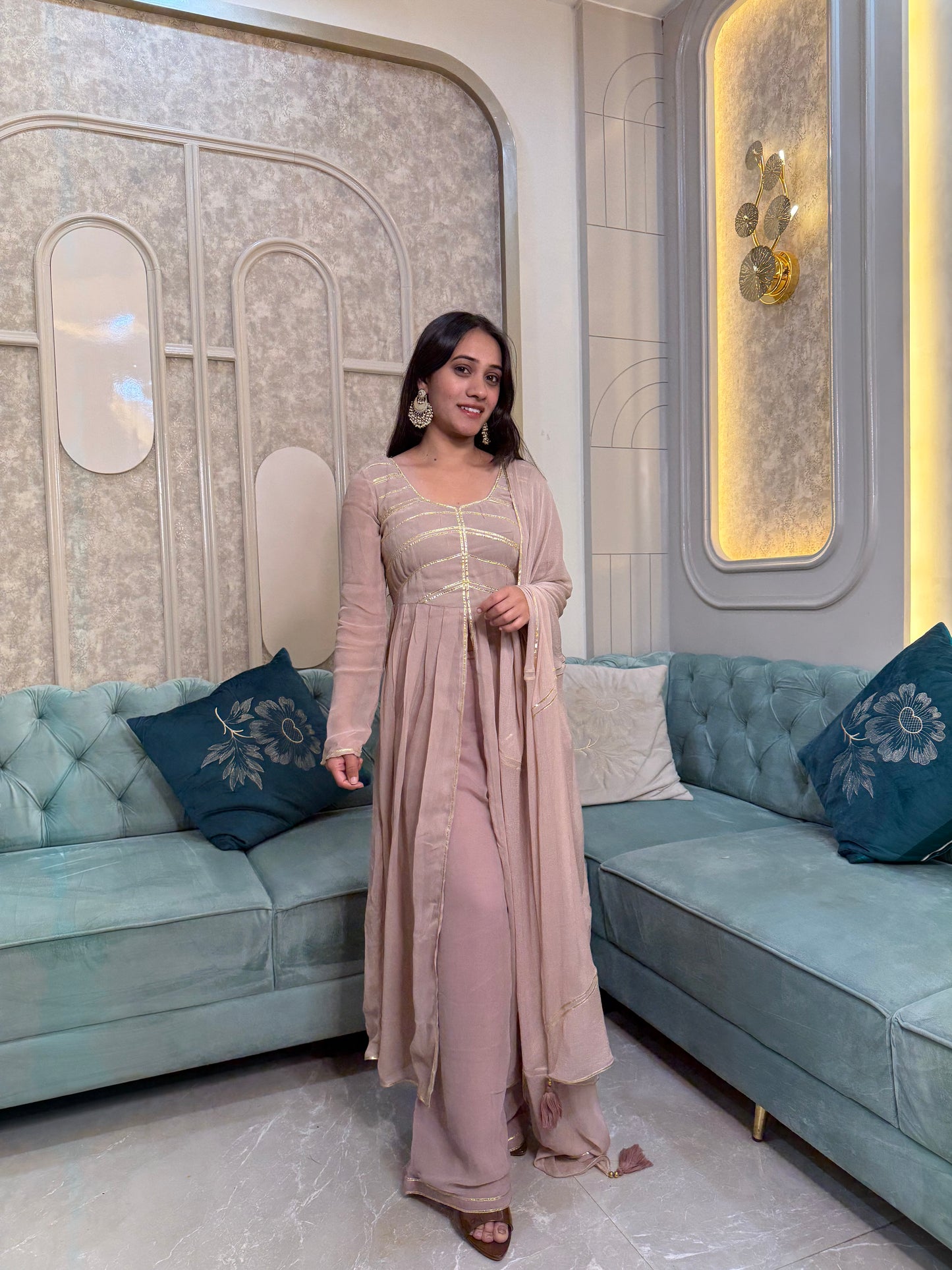SEJ GEORGETTE ANARKALI SUIT