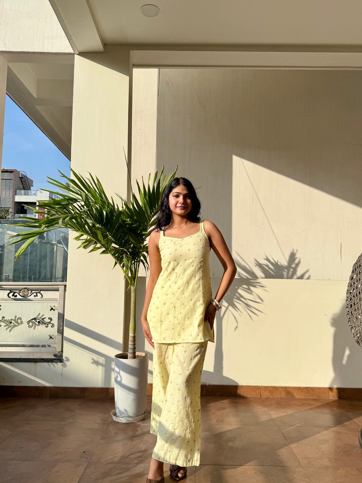 KAREENA MUL-CHANDERI KURTI SET