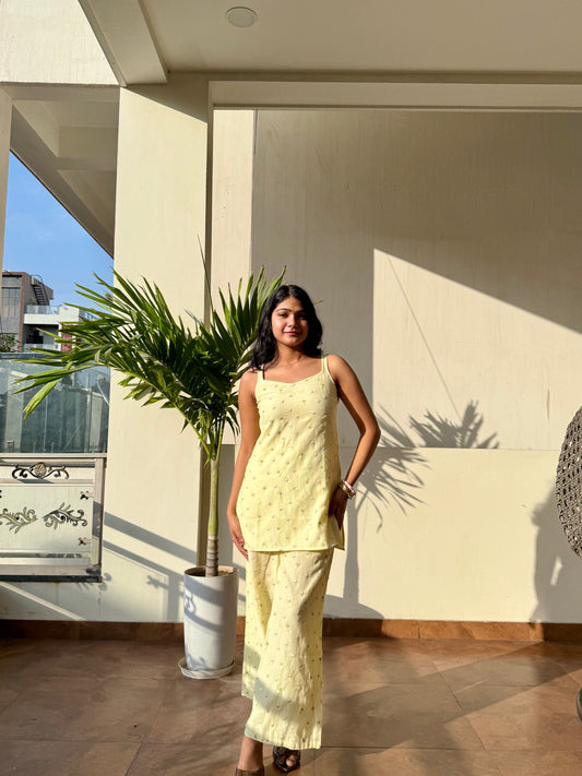 KAREENA MUL-CHANDERI KURTI SET