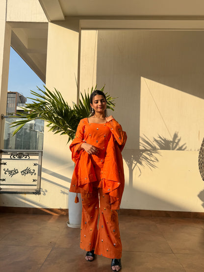 MIRA MUL-CHANDERI KURTI SET