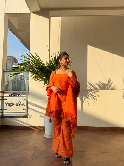 MIRA MUL-CHANDERI KURTI SET