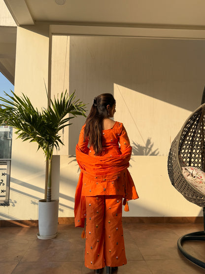 MIRA MUL-CHANDERI KURTI SET