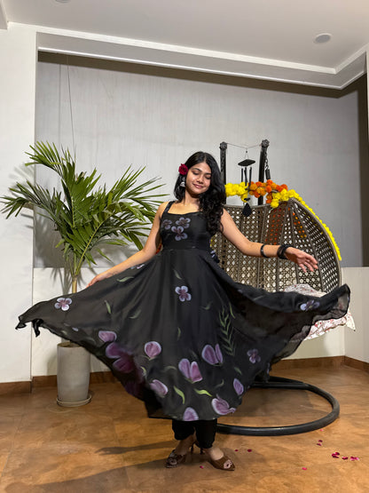 ZEENAT HAND PAINTED ANARKALI SET