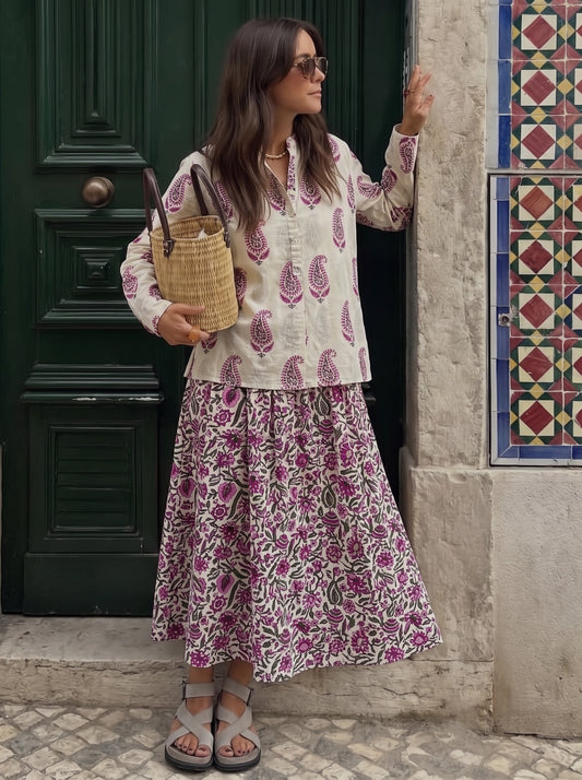 ROYAL BLOOM SKIRT SET