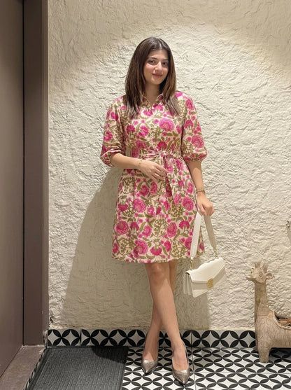 EVA SHIRT DRESS PINK