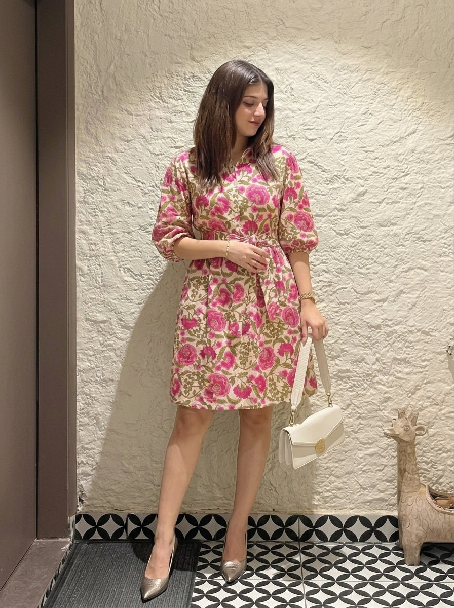 EVA SHIRT DRESS PINK