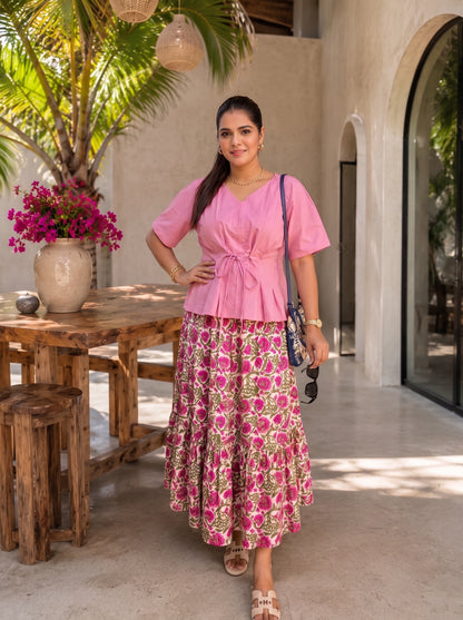 BLUSH SKIRT SET