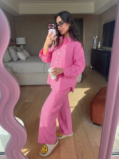PINK GINGHAM CO-ORD SET