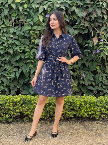 EVA SHIRT DRESS INDIGO
