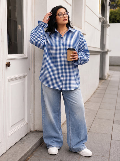 GINGHAM OVERSIZED SHIRT