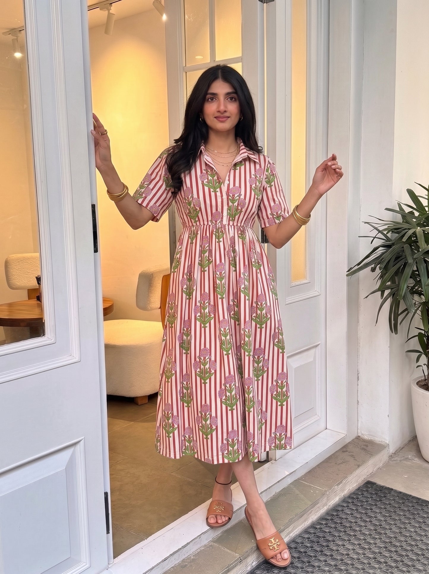 CRIMSON SHIRT DRESS