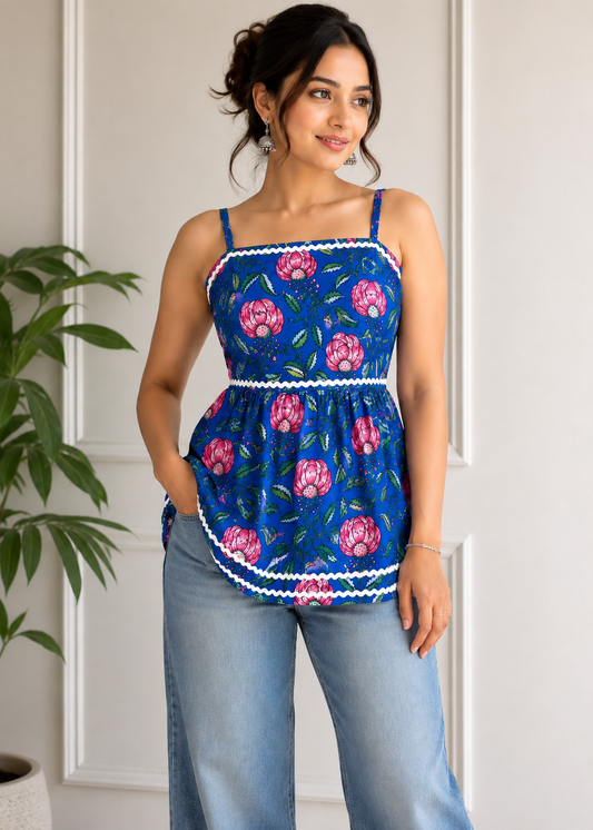 BLUE OPIUM ROUND KURTI