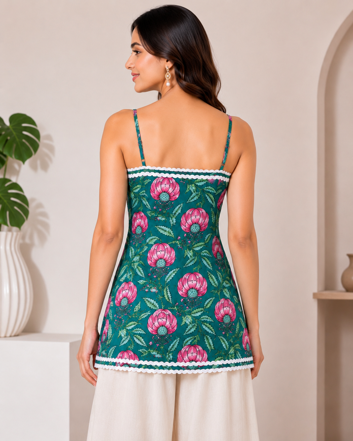 GREEN OPIUM SHORT KURTI