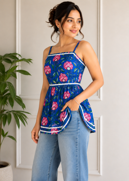 BLUE OPIUM ROUND KURTI